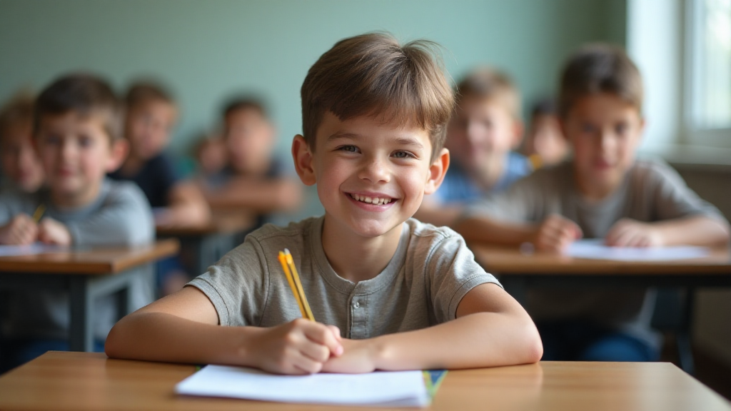 Student benefiting from an Orton-Gillingham spelling lesson in the classroom