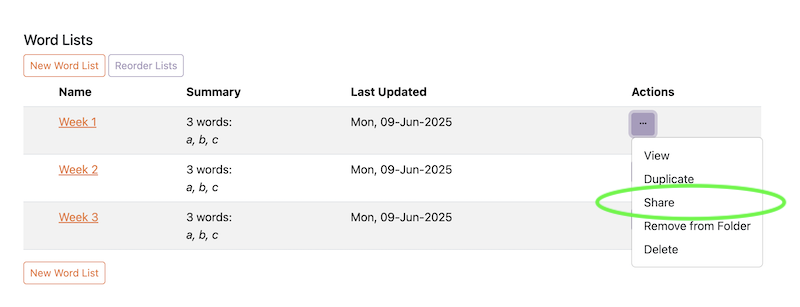 Jump to Share Word List