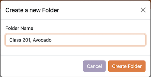 Create and name your folder