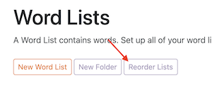 Reorder Lists button