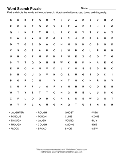 Word Search Puzzle